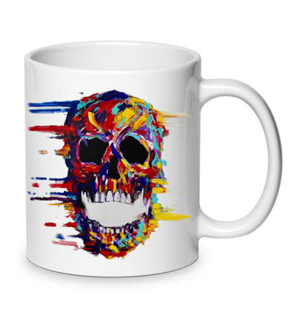 1 Taza Skull Rainbow