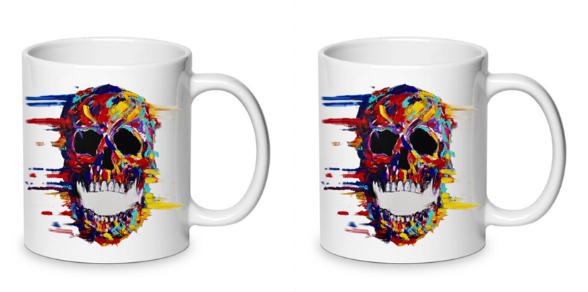 2 Tazas Skull