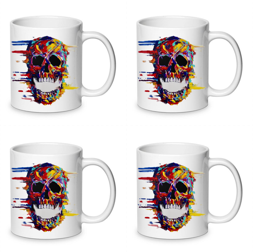 4 Tazas Skull